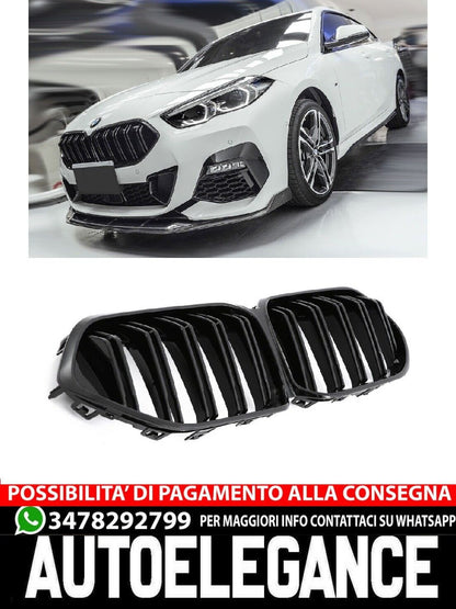 ADATTO PER BMW SERIE 2 F44 GRAND COUPE GRIGLIA DEL RADIATORE DOPPIA STAFFA
