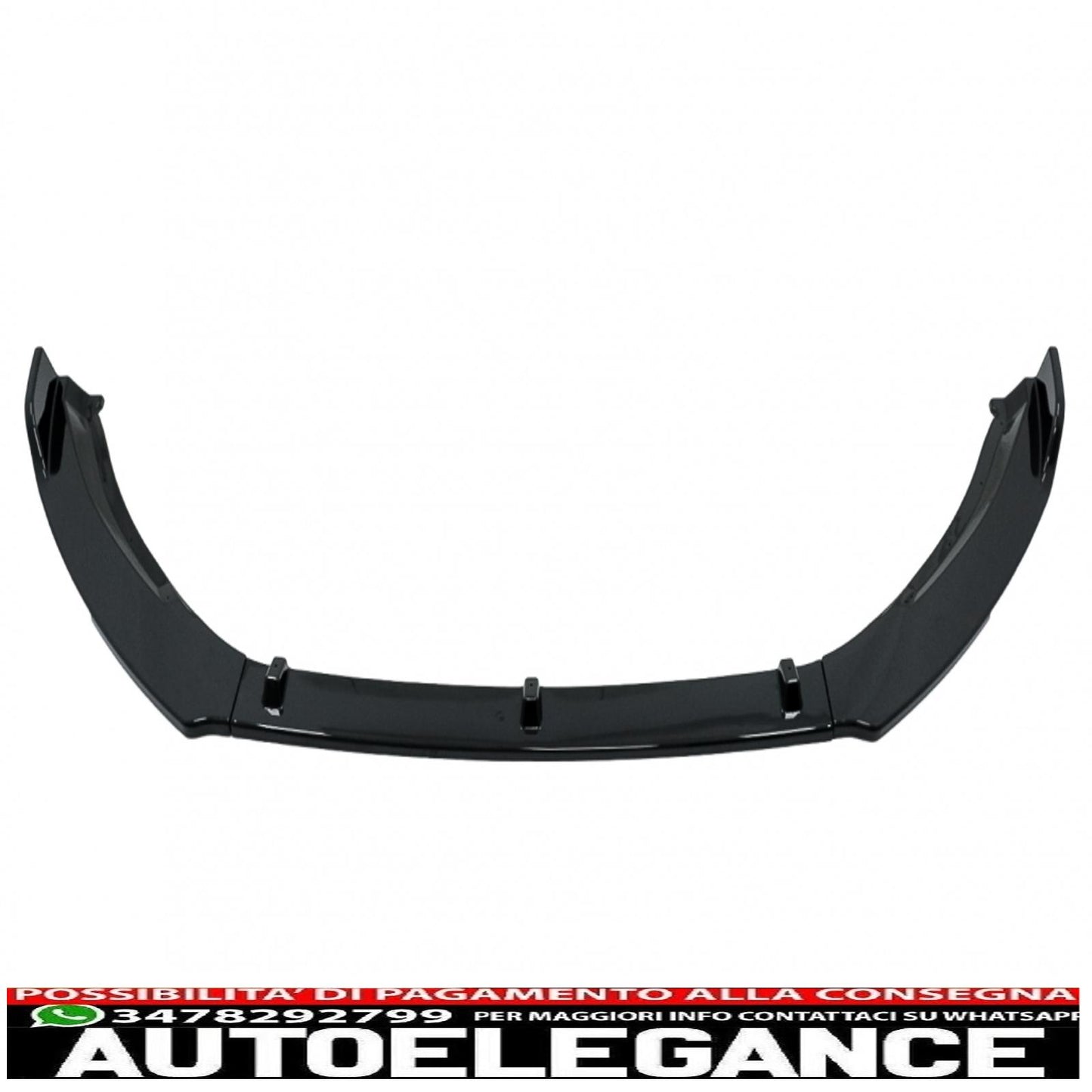 Front Bumper Additional Spoiler Lip Extension Suitable for Skoda Octavia III 5e Saloon Estate (2013-2016) Piano Black 