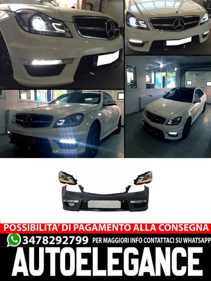 Paraurti anteriore adatto per Mercedes Classe C W204 (2012-2014)C63 Facelift