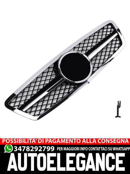 Griglia sportiva per Mercedes W203 S203 C cromata nera AMG