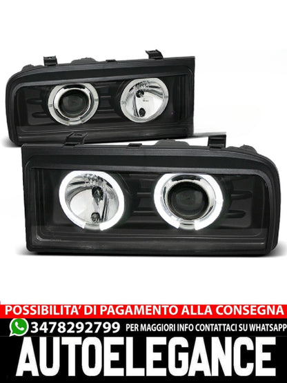 FARI ANTERIORI ANGEL EYES NERO ADATTI PER VW CORRADO 88-95