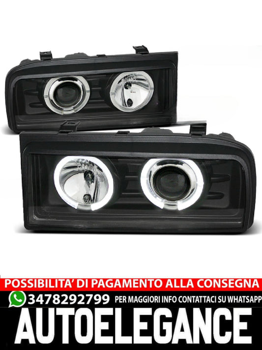 FARI ANTERIORI ANGEL EYES NERO ADATTI PER VW CORRADO 88-95