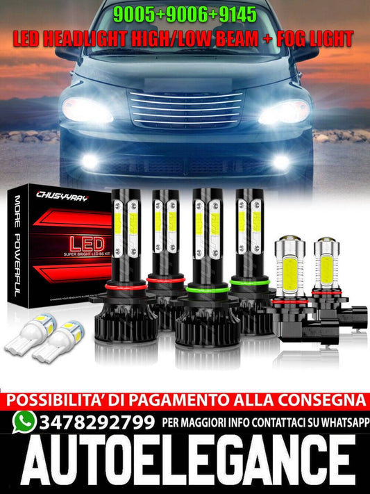 For Chrysler PT Cruiser2006-2010 8X LED High-Low Beam Headlight Fog Lampbb 