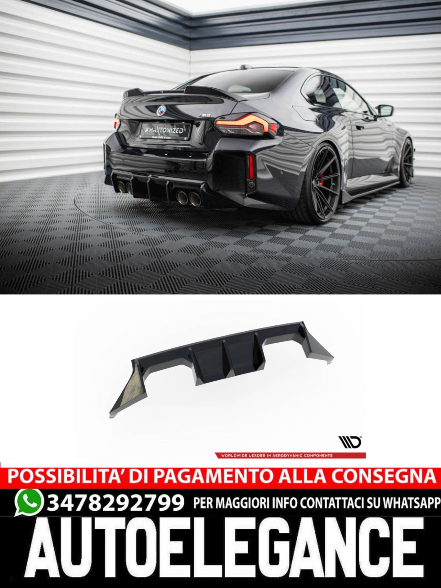 DIFFUSORE POSTERIORE V.1 ADATTO PER BMW M2 G87  2023 -