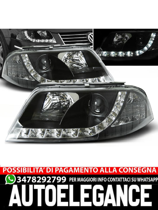 FARI ANTERIORI DAYLIGHT CHROME ADATTI COMPATIBILI PER VW PASSAT 3BG 09.00-03.05