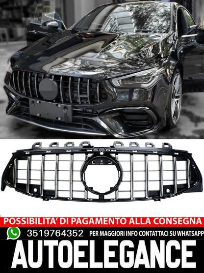 Griglia GT Panamericana adatta per Mercedes CLA W118 dal 2019 argento nero
