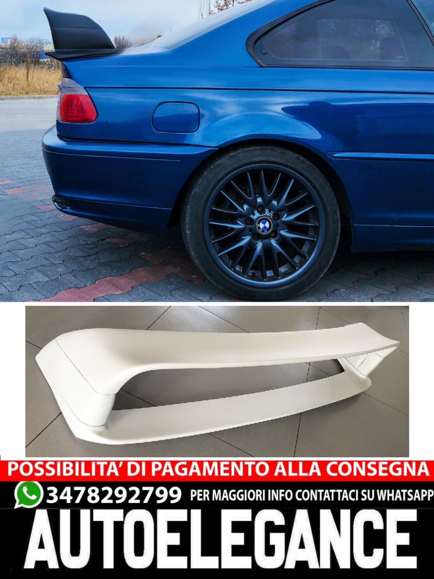 SPOILER suitable for BMW 3 SERIES E46 COUPÉ M3 GT CLASS 2 (1998-2006) 