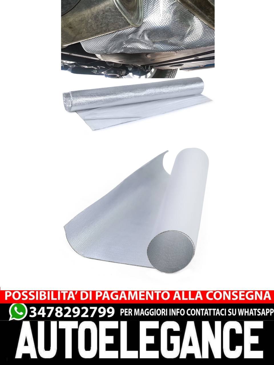 Tappetino di protezione termica per gas in alluminio 1,5 mm 20 cmx30 500°C