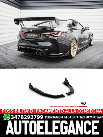 SPLITTER LATERALI POSTERIORI adatto compatibile per  V.4 BMW M4 G82  (2021 - )