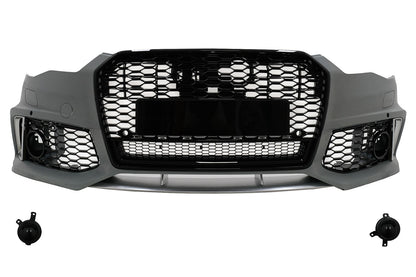 BUMPER FOR Audi A6 C7 4G Facelift 2015-2018 RS6 LOOK + RS6 QUATTRO LOOK GRILLE