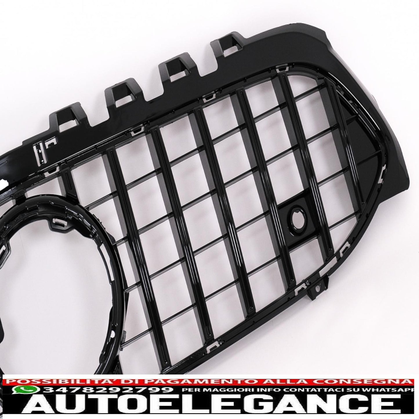 central grille suitable for mercedes a-class w177 hatchback v177 sedan (04.2018-up) gt-r design panamericana black
