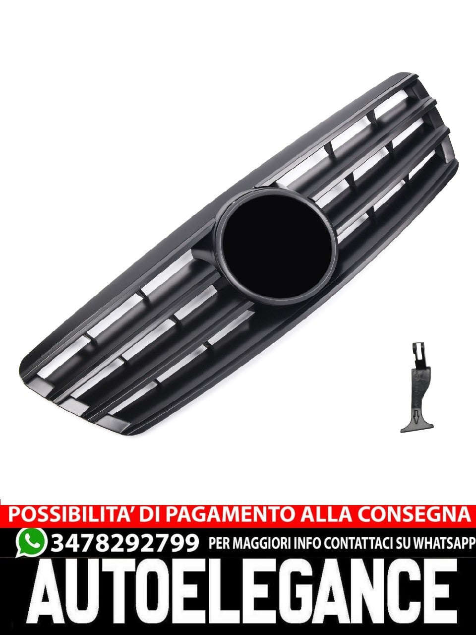 Griglia sportiva per Mercedes W203 S203 C Nero opaco CL AMG OPTIK
