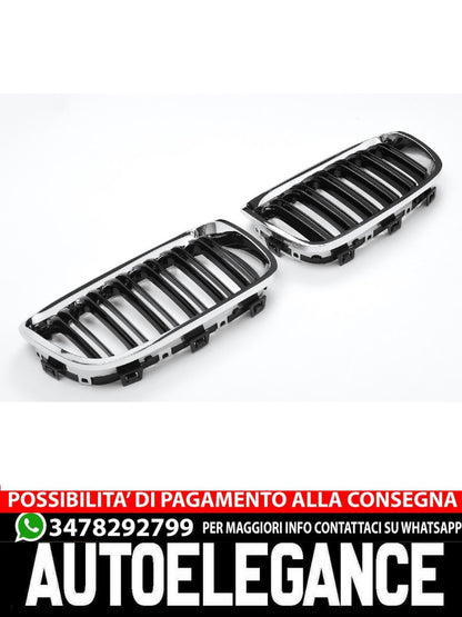 Grille for BMW 1 Series F20/F21 2012-2015 (pre-facelift) black chrome 