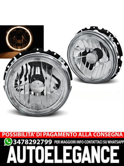CHROME ANGEL EYES HEADLIGHTS SUITABLE FOR VW GOLF 1 05.74-07.83 