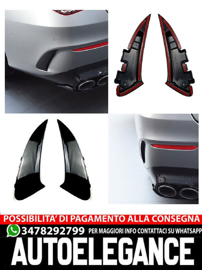 ADATTO PER MERCEDES C118 CLA AMG OTTICA FLICS AERO FLAPS NERO