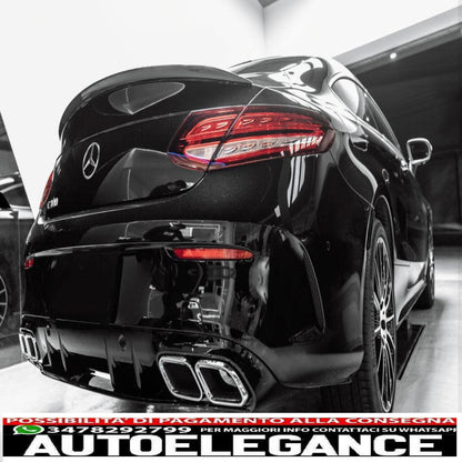 diffusore + mascherine scarico 2x2 (cromato) ottica amg per mercedes classe c a205 c205-mostra il titolo originaletesto originalediffusor + auspuffblenden 2x2 (chrom) amg optik für mercedes c-klasse a205 c205
