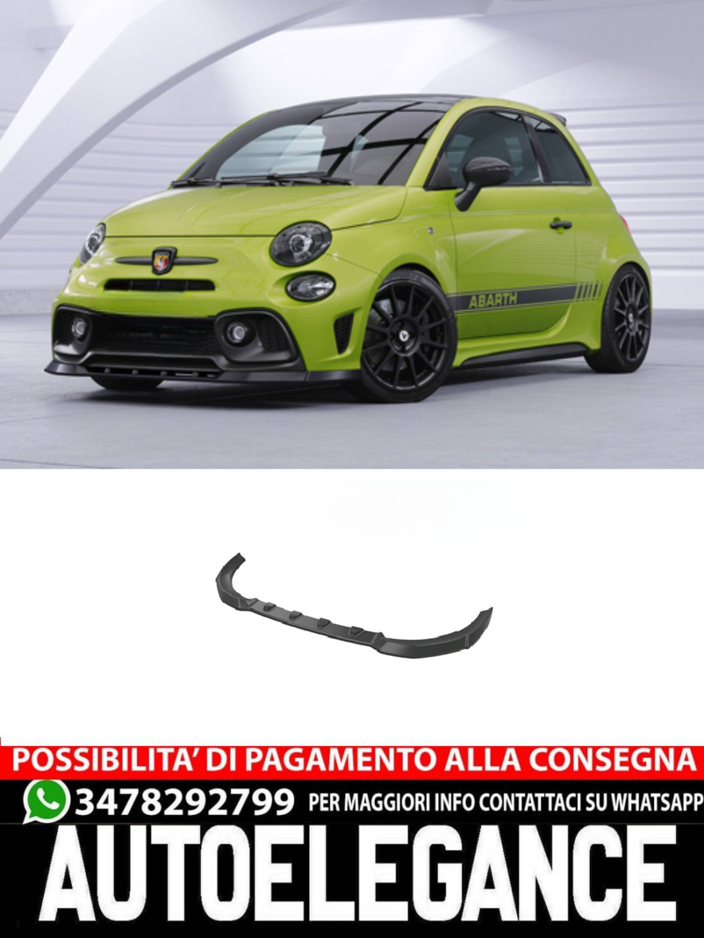 SPOILER sur mesure pour Fiat 500 Abarth 595