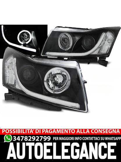 HEADLIGHTS SUITABLE FOR CHEVROLET CRUZE 09-12 TUBE LIGHT BLACK 