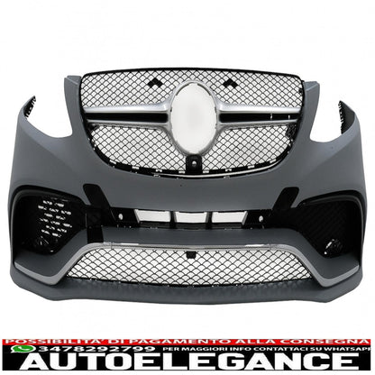 complete body kit suitable for mercedes gle w166 suv (2015-2018) black chrome