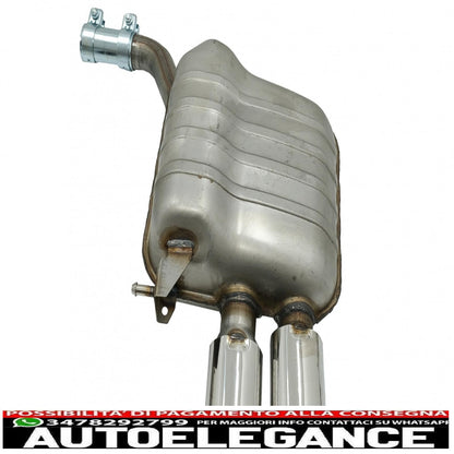 complete exhaust system with double tailpipes suitable for audi q5 8r (11.2008-2016) chrome 