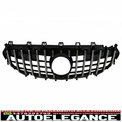 central grille suitable for mercedes cls class c257 (2018-up) gtr design black chrome