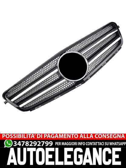 Griglia sportiva per Mercedes W204 S204 C cromata nera C63 AMG