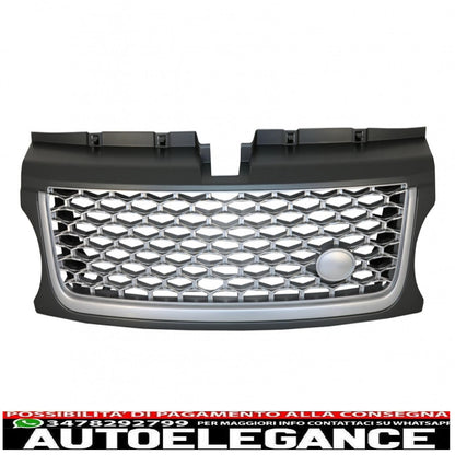 central grille and side air intakes group suitable for range rover sport facelift (2009-2013) l320 autobiography look full silver edition 