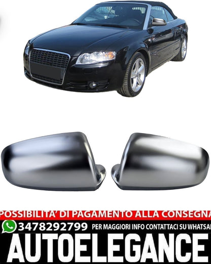 CALOTTE SPECCHIETTI ADATTI PER AUDI A3 8P A4 8E A6 4F FINO A 2008 BLOOK SATINATE