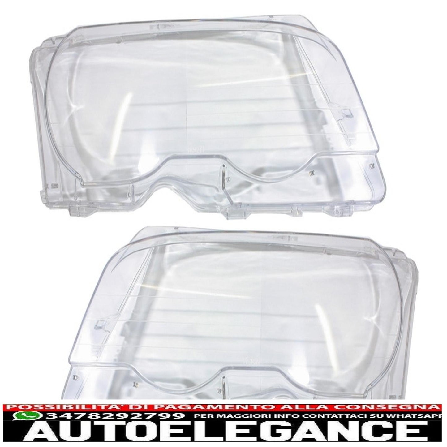 Headlight glasses suitable for bmw e46 coupe cabrio (1998-2003) 