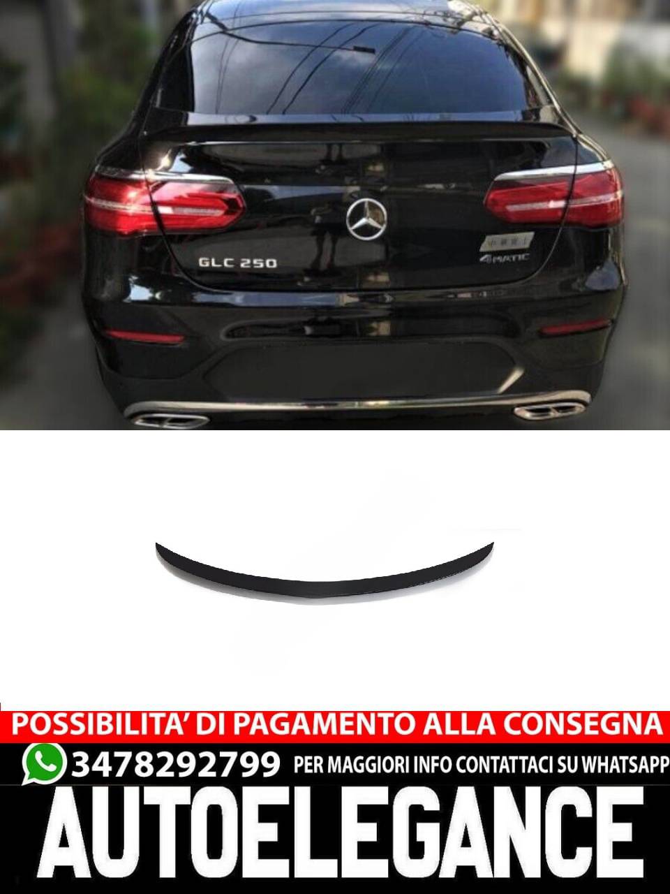 SPOILER adatto per Mercedes GLC C253 2016+ Coupe
