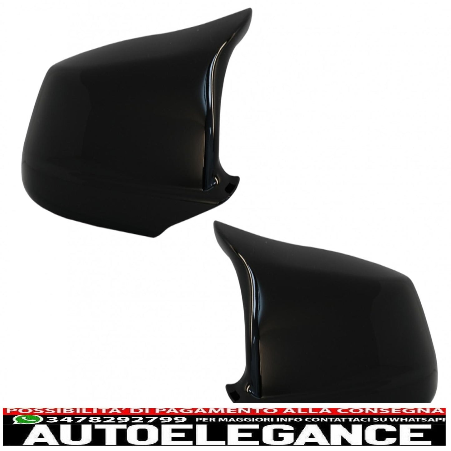 Calotte specchietti adatte per BMW Serie 5 F10 F11 F18 Non LCI (07.2010-2013) Piano Black M Design AUTOELEGANCERICAMBI