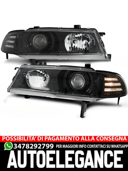 ANGEL EYES HEADLIGHTS BLACK SUITABLE COMPATIBLE FOR HONDA PRELUDE 02.92-01.97 
