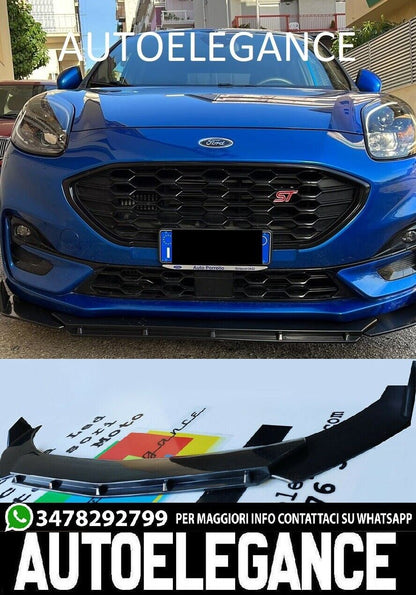 SPLITTER FORD PUMA 2019+ LIP GLOSS BLACK UNDER BUMPER ABS