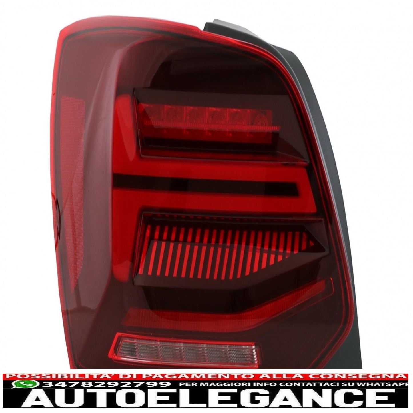 fanali posteriori full led adatti per vw polo 6r 6c 61 (2011-2017) indicatori di direzione dinamici sequenziali vento look