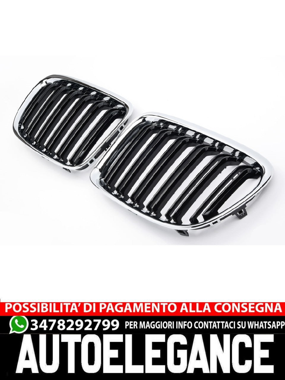 GRILLE FOR BMW X1 E84 SPORT BLACK CHROME 