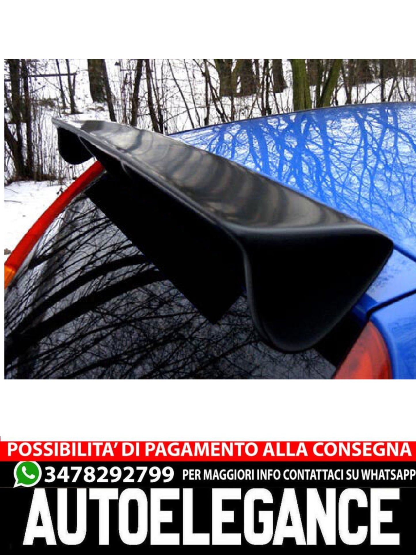 REAR SPOILER COMPATIBLE FOR FIAT PUNTO 2 (1999-2007) 