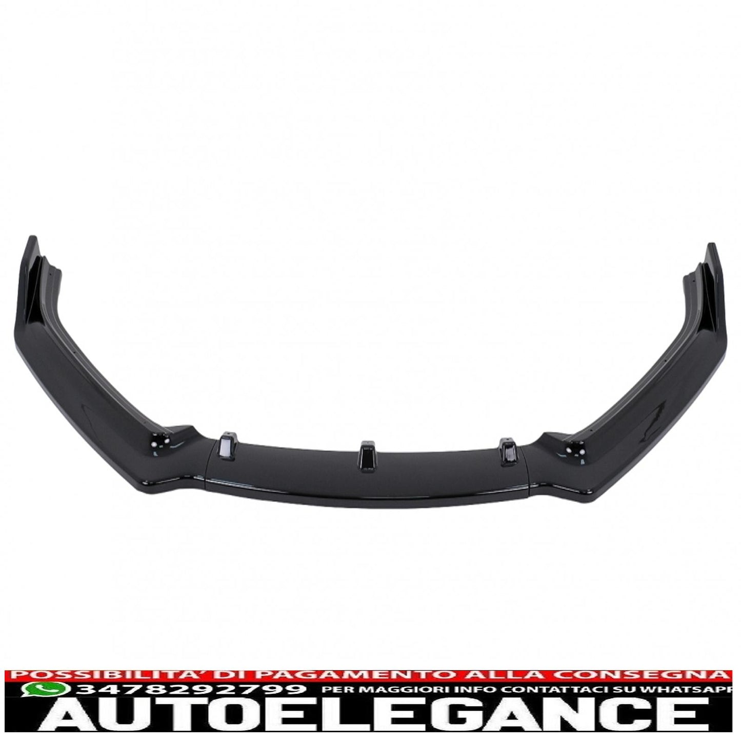 Front Bumper Lip Extension Spoiler Suitable For VW Polo 6R 6C Facelift (2009-2017) Piano Black 