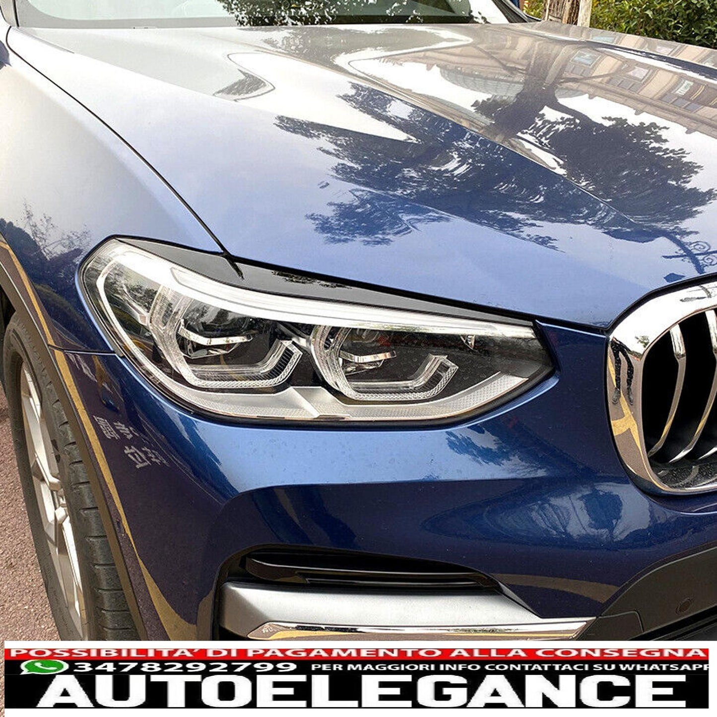 parafanghi grosso sguardo nero lucido per bmw