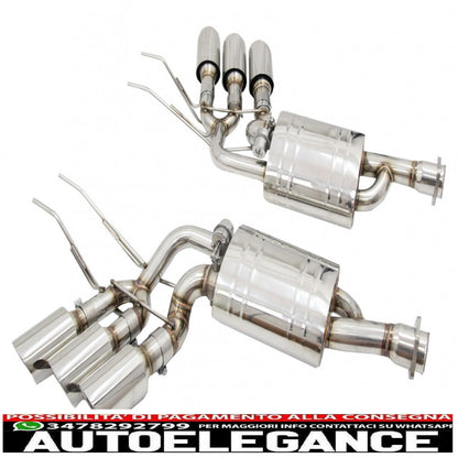 complete exhaust system suitable for mercedes g-class w463 (2009-2018) g500 g55 g63 g65 triple exhaust pipes with electronic valve