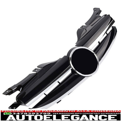 Sports radiator grille for Mercedes R170 SLK black + chrome