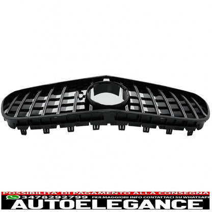 center grille suitable for mercedes s class coupe c217 facelift (2018-up) cabrio a217 facelift (2018-up) gt-r panamericana design chrome 