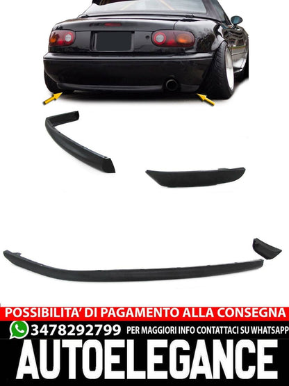 R Style Rear Spoiler Lip Diffuser Bumper Bottom For Mazda MX5 NA 89-