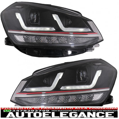 osram full led headlights with dynamic mirror indicators full led ledriving suitable for vw golf 7.5 facelift (2017-2020) gti look upgrade for halogens with dynamic sequential cornering lights 