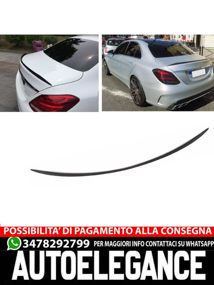 SPOILER POSTERIORE LIP NERO LUCIDO per Mercedes W205 Classe C
