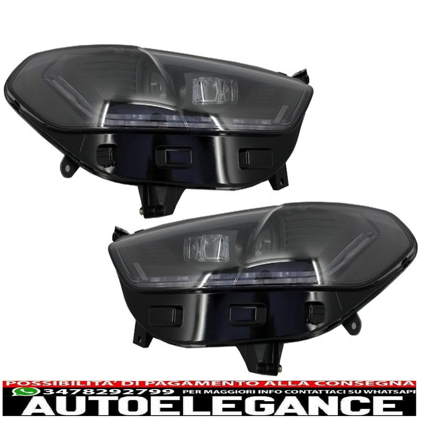 led drl headlights suitable for ford mondeo mk5 (2013-2016) black dynamic and smooth sequential cornering lights 