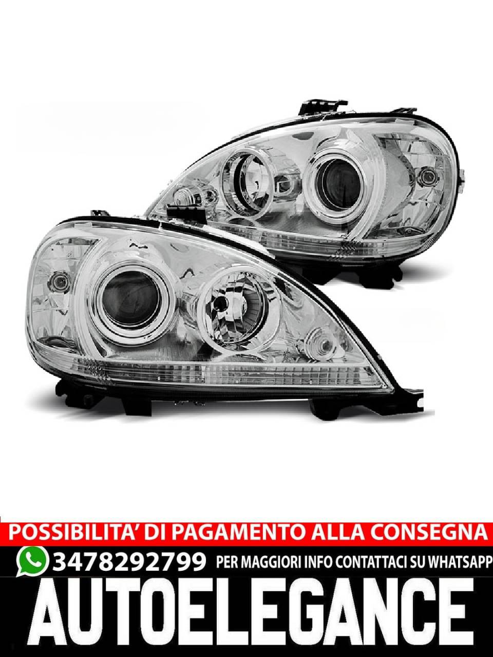 CHROME HEADLIGHTS for MERCEDES W163 ML M-CLASS 09.01-05 