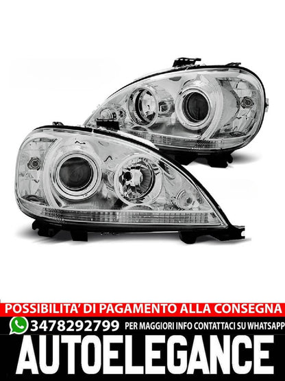 CHROME HEADLIGHTS for MERCEDES W163 ML M-CLASS 09.01-05 