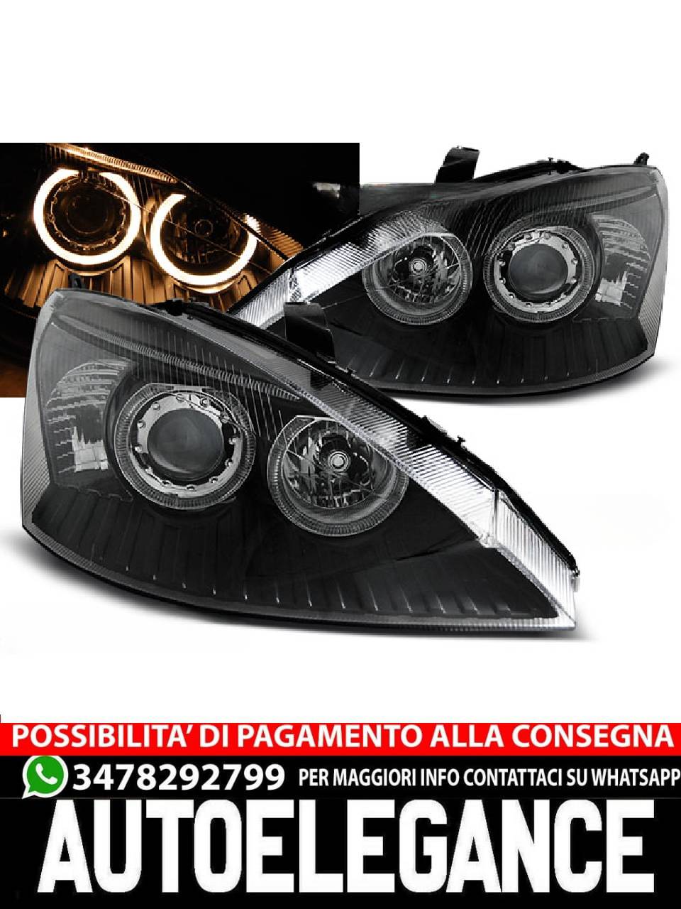 FORD FOCUS 11.01-10.04 ANGEL EYES Nero