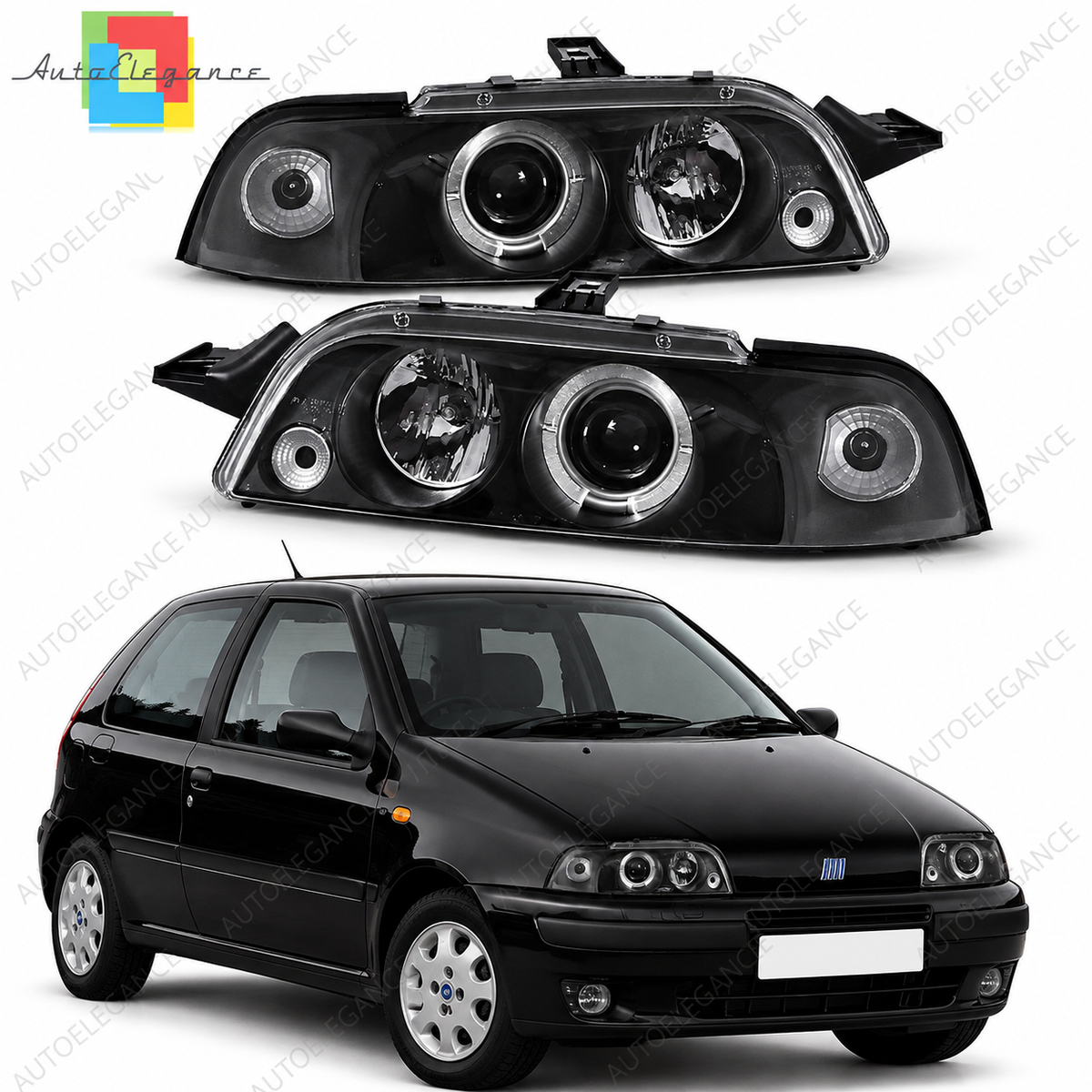 👉FARI ANTERIORI ADATTO PER FIAT PUNTO 1 1993-1999 3/5 👈