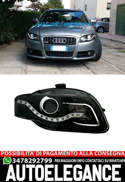 HEADLIGHT SET SUITABLE FOR AUDI A4 B7 BLACK